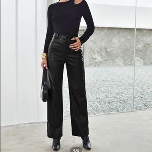 Zipper fly palazoo pants